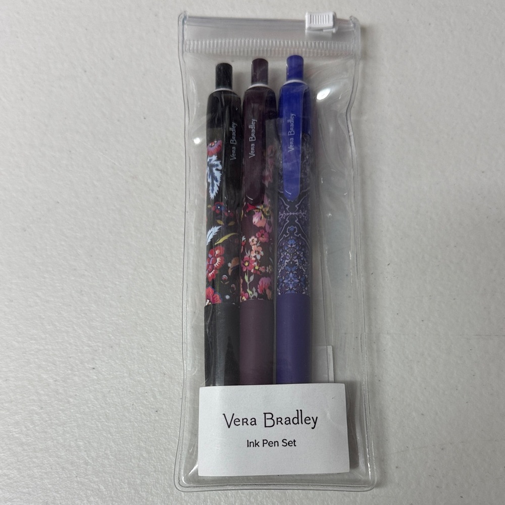 Vera Bradley Floral Ink Pen Set - Black Ink ~ Fall Medley